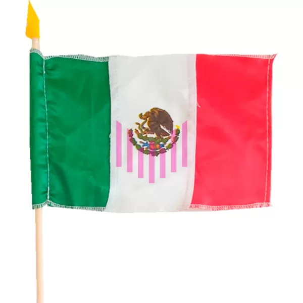 Bandera mexicana tela Paq. 10 Pzs