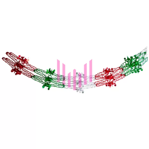 Cadena de estrellas metálica tricolor Paq. 10 Pzs