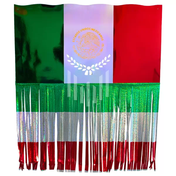Cortina bandera grande tricolor Paq. 10 Pzs