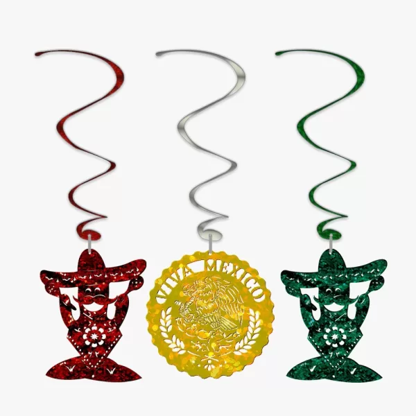 Espiral tricolor fiestas patrias Paq. 10 Pzs
