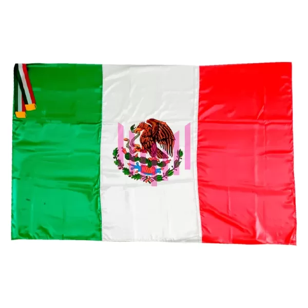 Bandera mexicana de tela #14 (170x273 cm) Paq. 10 Pzs