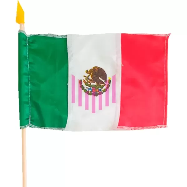 Bandera mexicana tela Paq. 10 Pzs