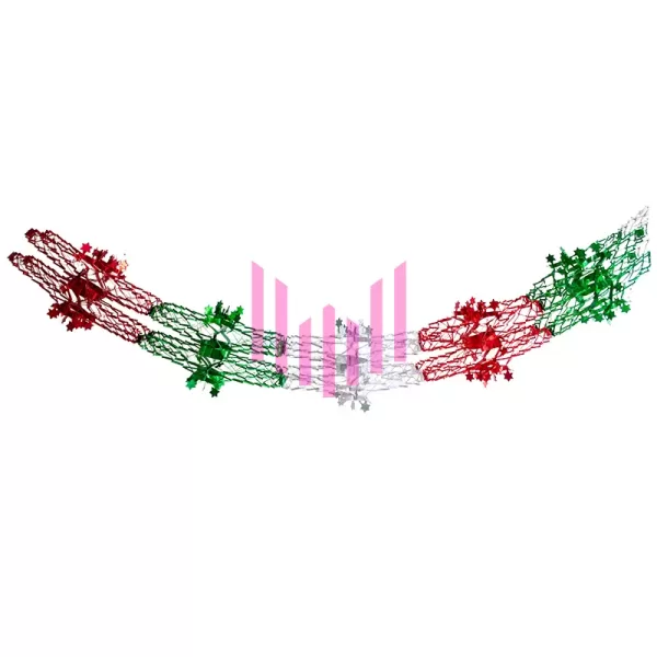 Cadena de estrellas metálica tricolor Paq. 10 Pzs