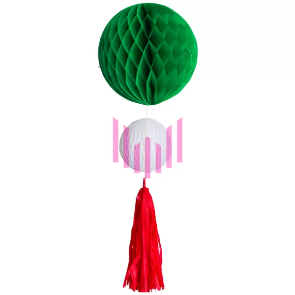 Colgante de esfera tricolor patrias Paq. 10 Pzs