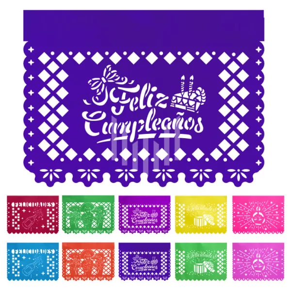 Enramada Papel 1/2 Cumpleaños Paq. 10 Pzs