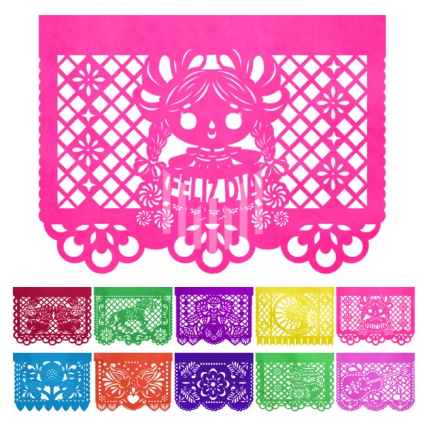 Enramada Papel 1/2 Toda Ocasión Multicolor Paq. 10 Pzs