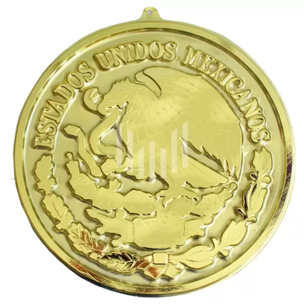 Moneda escudo plástico mediano (35cm ) Paq. 10 Pzs
