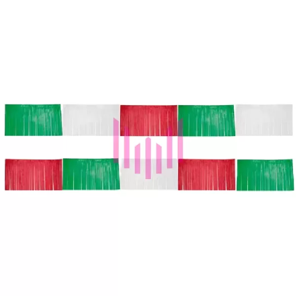 Tira de cortina papel fiestas patrias tricolor Paq. 10 Pzs